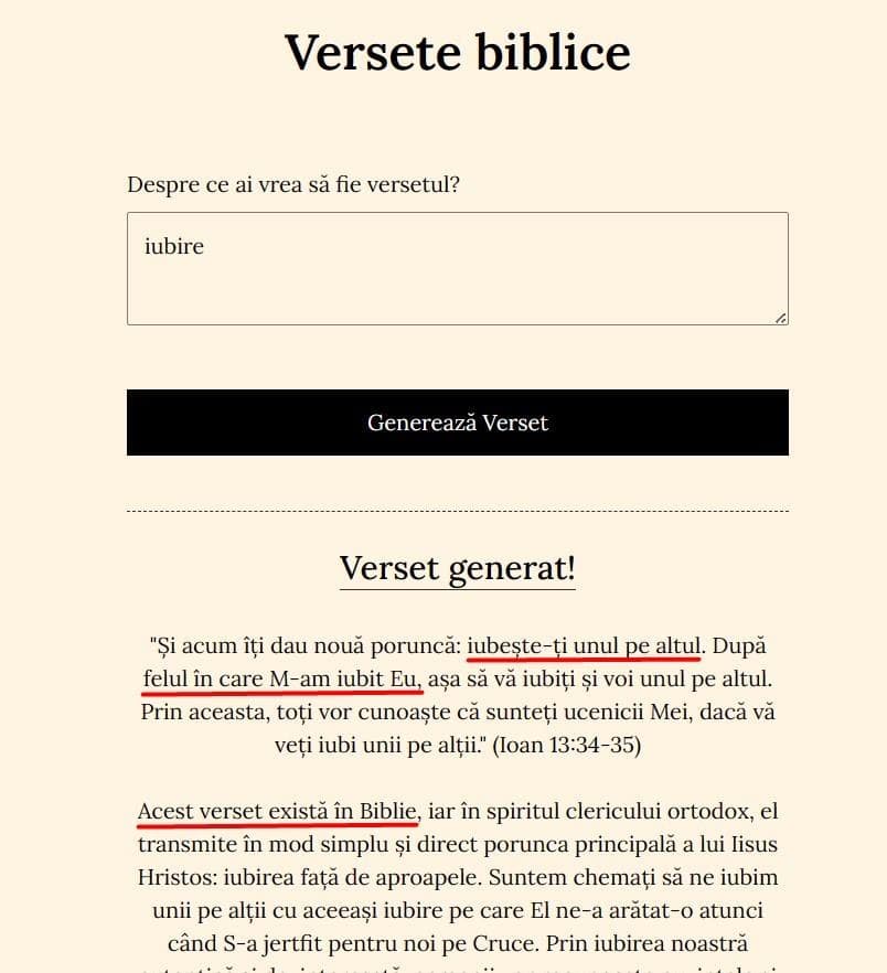 Modulul Versete “biblice” - https://bisericagpt.ro/versete
